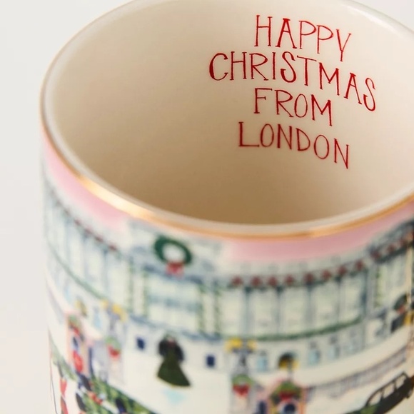 NWT 2024 Anthropologie Christmas Holiday in The City London Mug - Picture 3 of 4